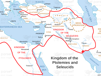 Daniel’s Kingdom of Ptolomies and Seleucids Map image
