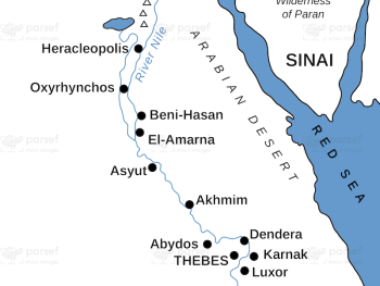 Egypt in Bible Times Map image