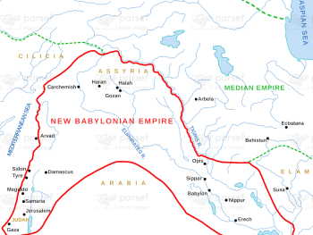 Daniel New Babylonian Empire Map image